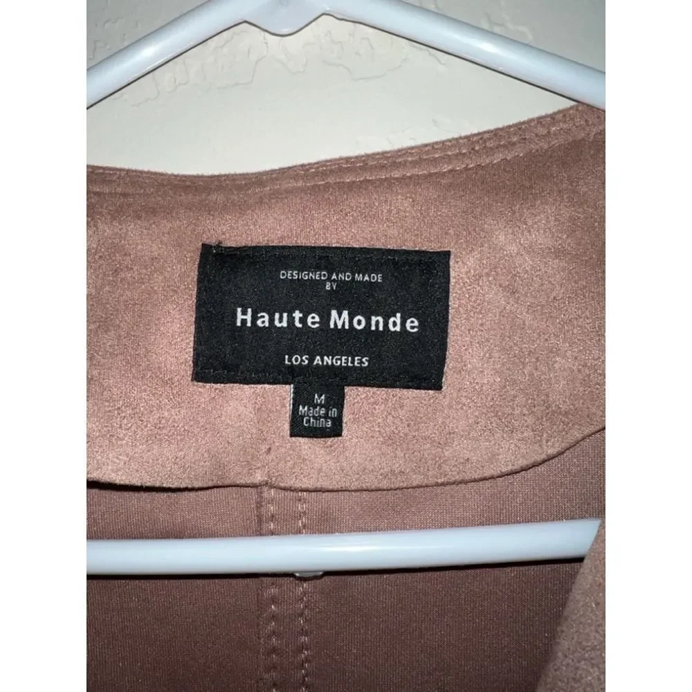 Women's Haute Monde Mauve Suede Jacket Size M - Picture 3 of 3